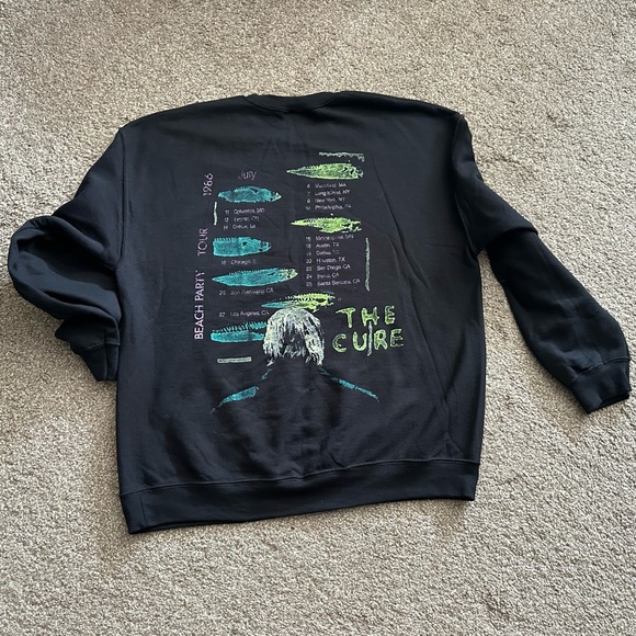 The Cure Beach Party Tour 1986 Crewneck Sweatshirt Unisex size L - Picture 3 of 8